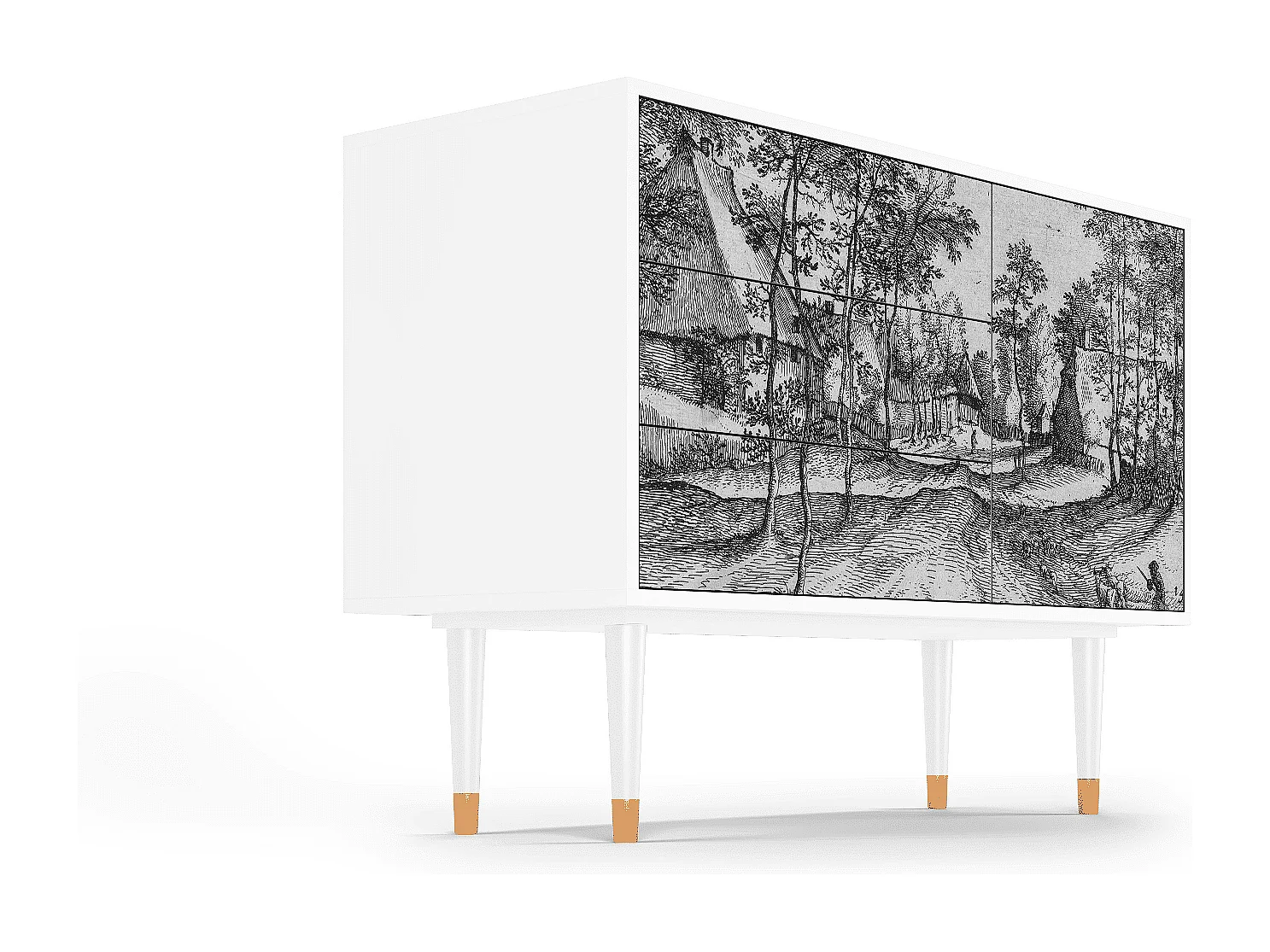 Buffet - 115х84х41 cm - S3 - Village Road, Blanc