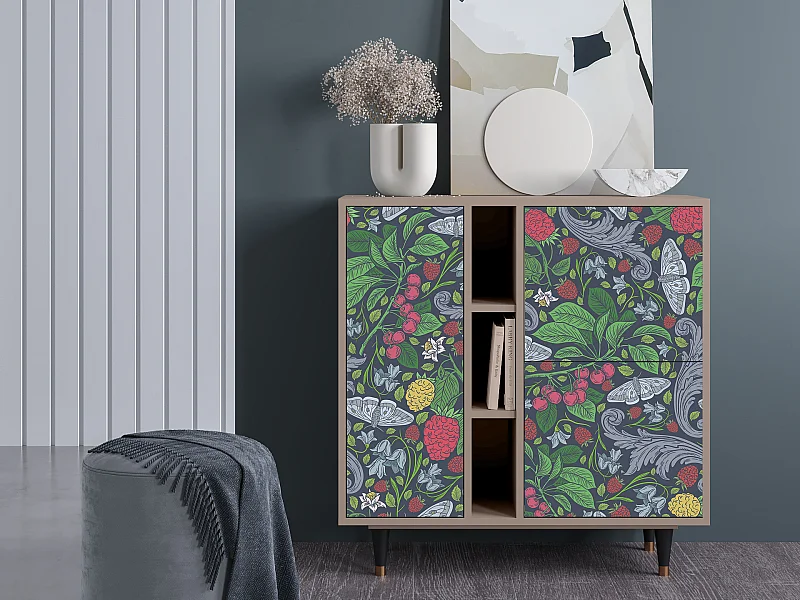 Kredens - 94х96х41 cm - BS5 - Summer Berries, Latte