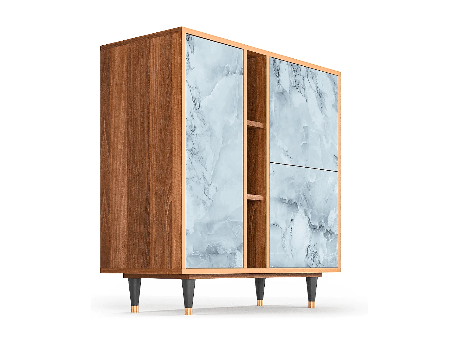 Kredens - 94х96х41 cm - BS5 - Glacial Colour, Orzech