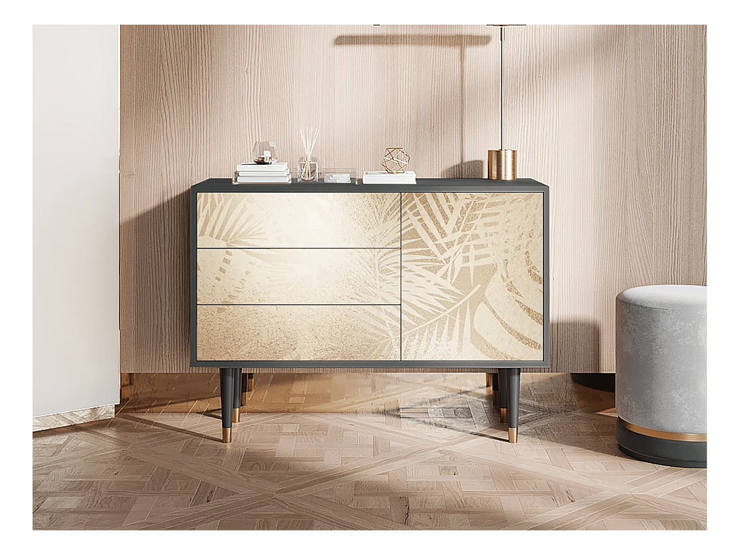 Credenza - 115х84х41 cm - S3 - Plant of the Dessert, Antracite
