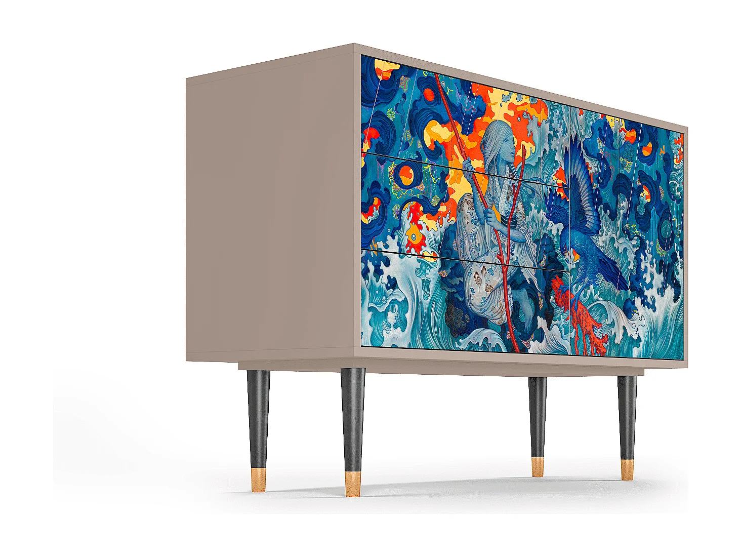Credenza - 115х84х41 cm - S3 - The Girl - James Jean, Latte