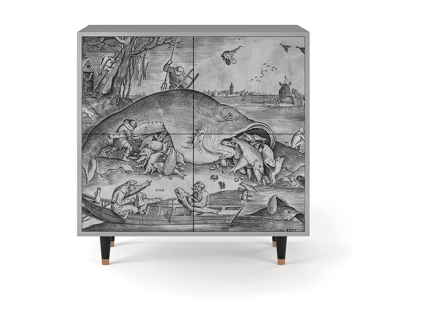 Dressoir - 94x96x48 cm - BS3 - Big Fish Eat Little, Grijs
