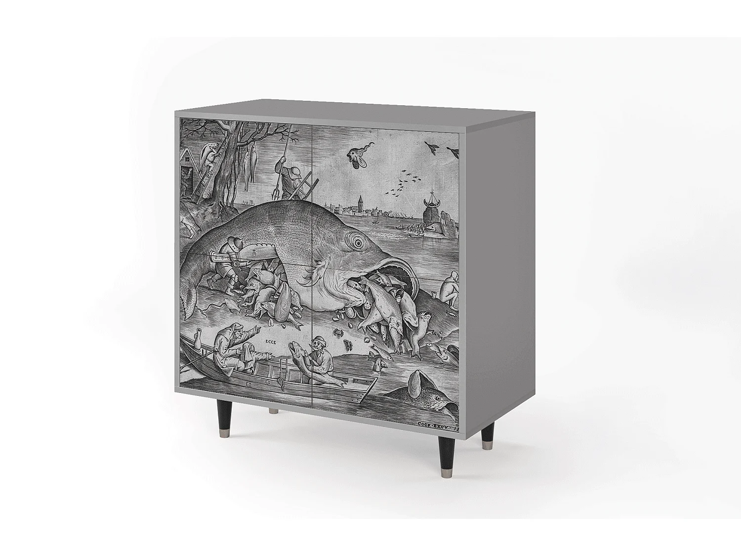 Dressoir - 94x96x48 cm - BS3 - Big Fish Eat Little, Grijs