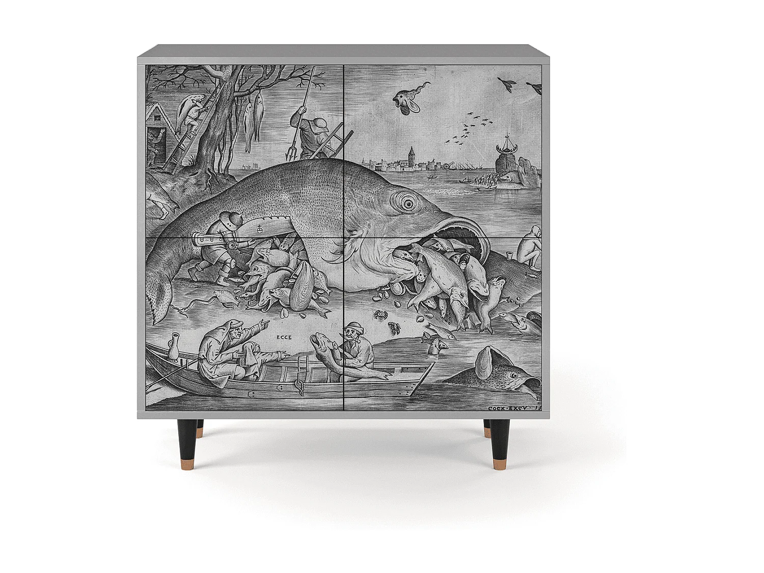 Buffet - 94x96x48 cm - BS3 - Big Fish Eat Little, Gris