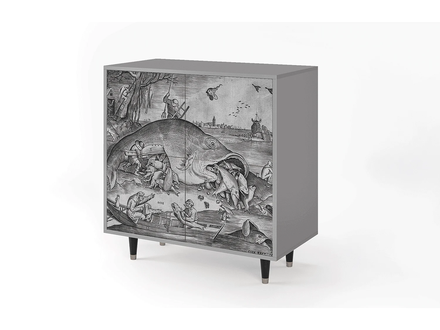 Buffet - 94x96x48 cm - BS3 - Big Fish Eat Little, Gris
