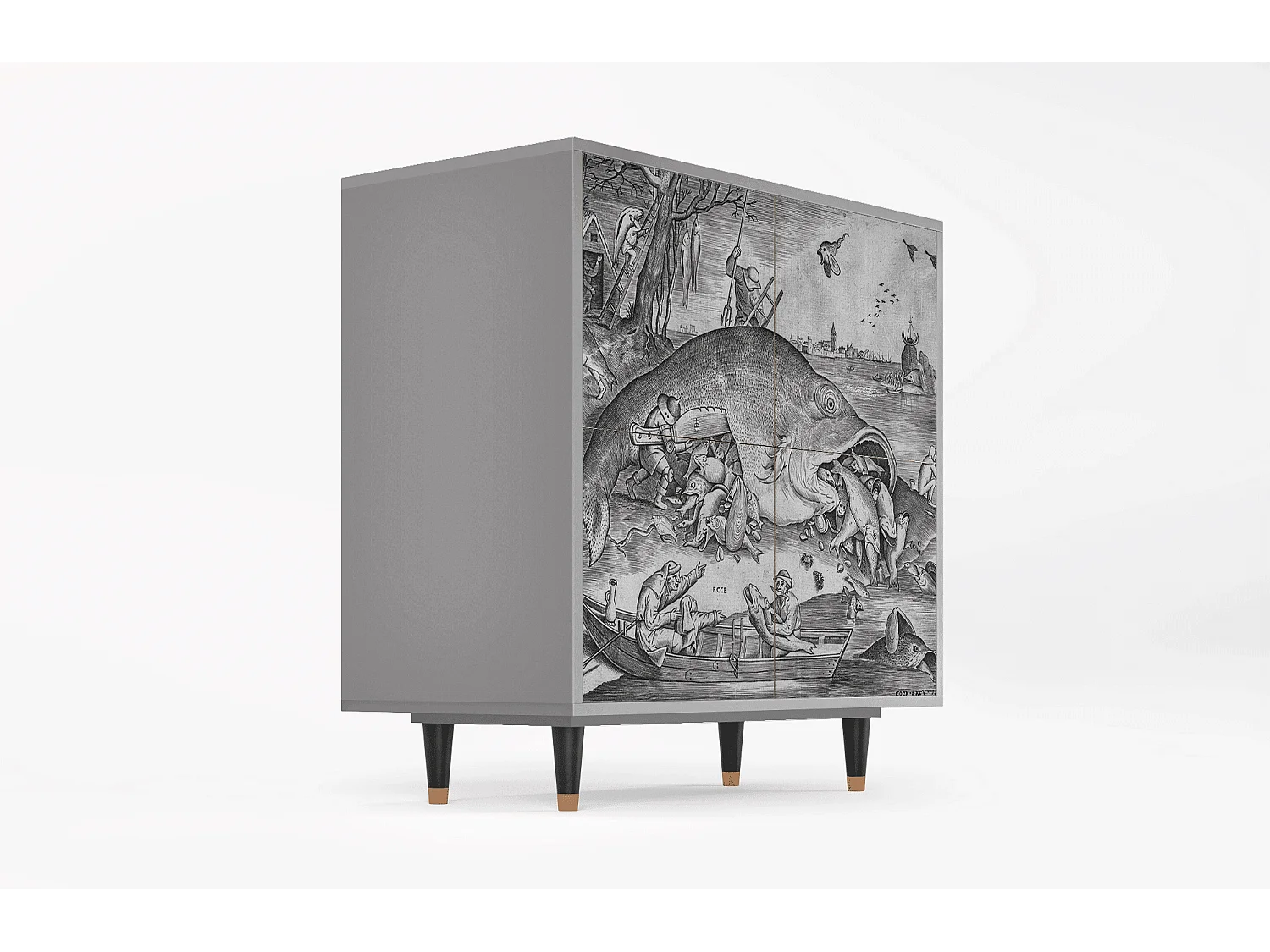 Buffet - 94x96x48 cm - BS3 - Big Fish Eat Little, Gris