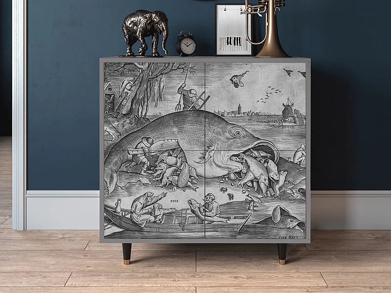 Buffet - 94x96x48 cm - BS3 - Big Fish Eat Little, Gris