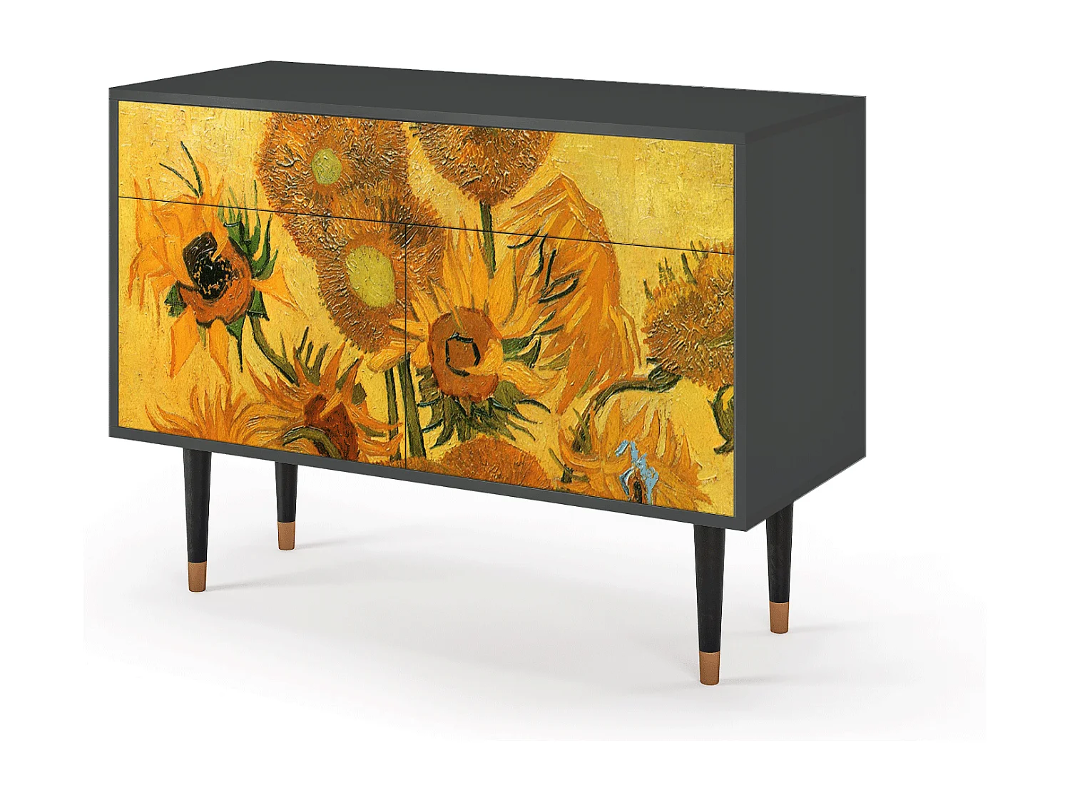 Credenza - 115x85x48 cm - BS4 - Sunflowers, Antracite