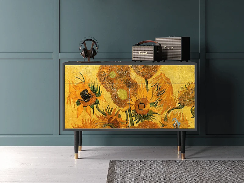 Credenza - 115x85x48 cm - BS4 - Sunflowers, Antracite