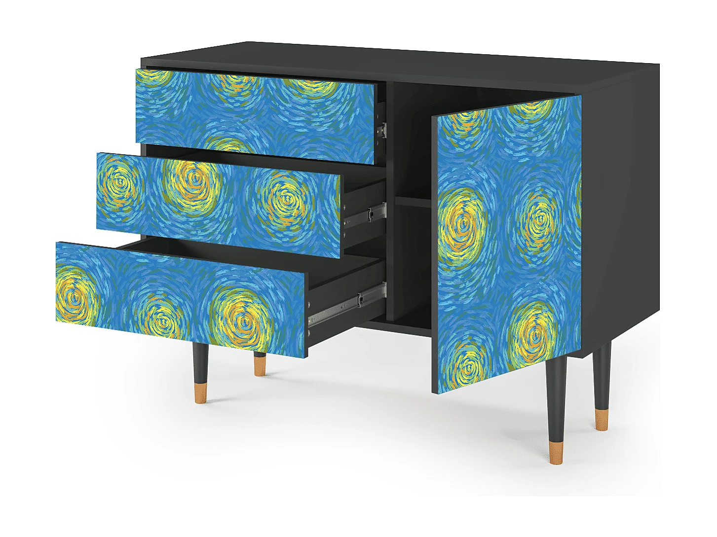 Buffet - 115х84х41 cm - S3 - Van Gogh Lights, Anthracite