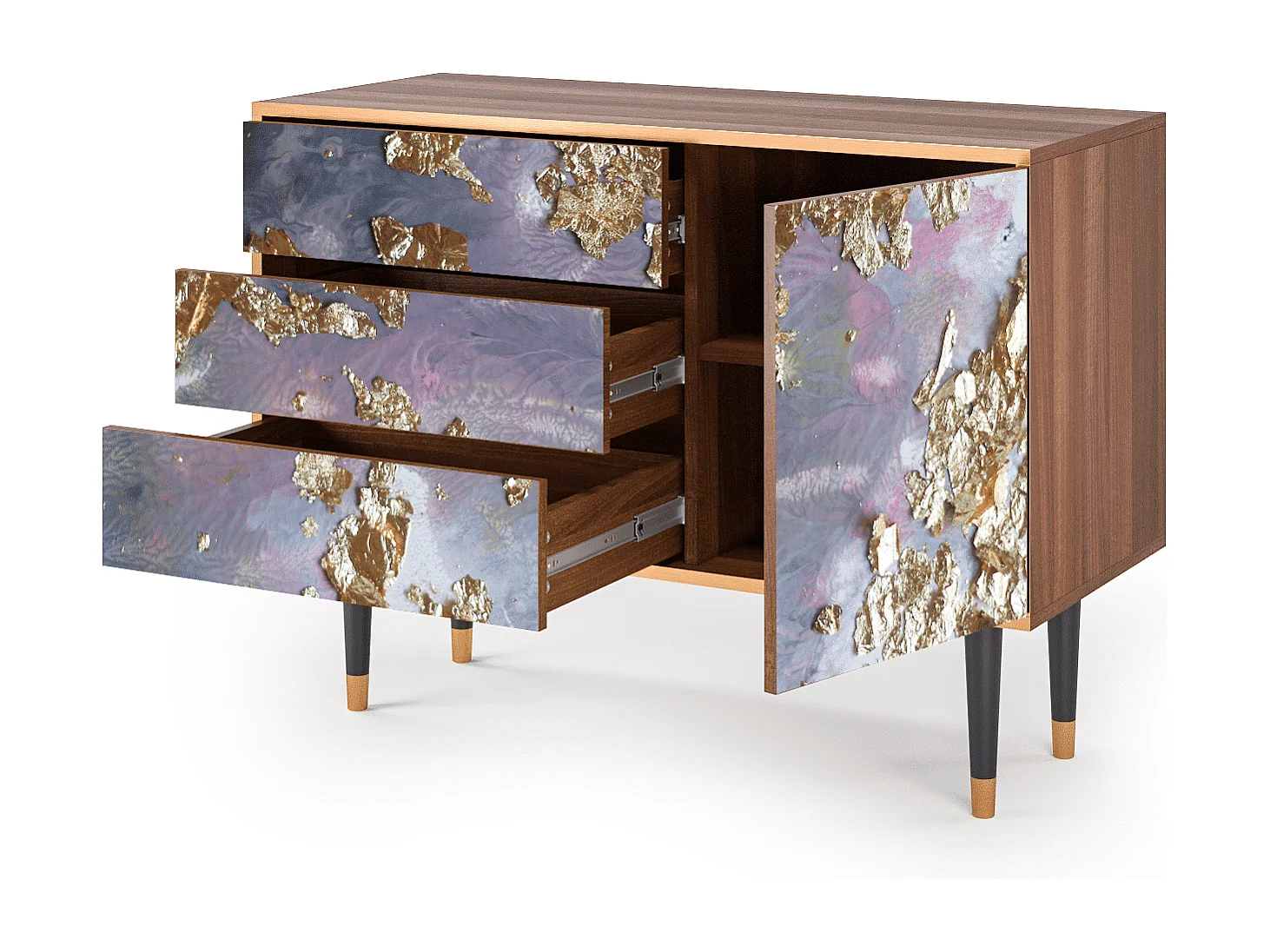 Buffet - 115х84х41 cm - S3 - Planet Earth, Noyer