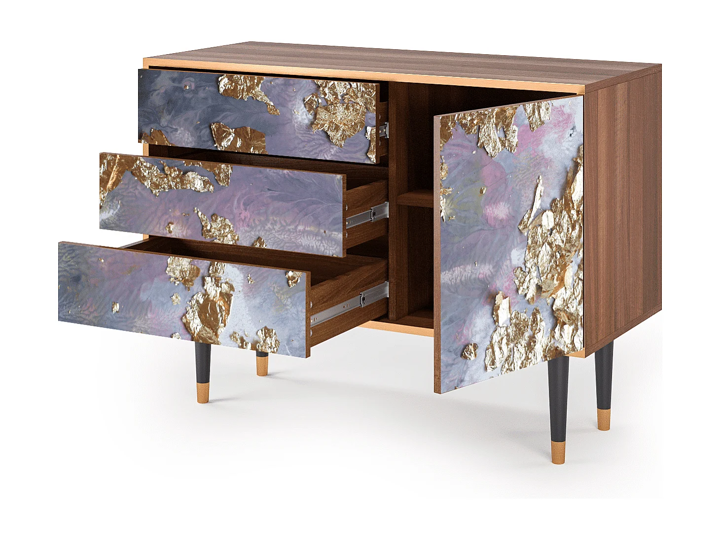 Buffet - 115х84х41 cm - S3 - Planet Earth, Noyer