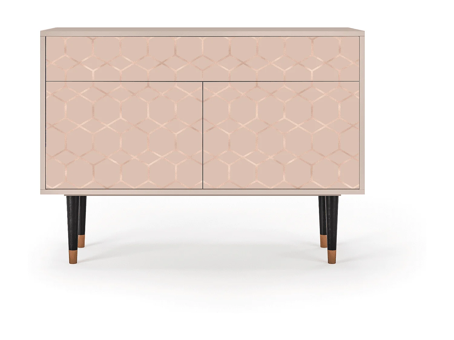 Kredens - 115x85x48 cm - BS4 - Rose Honeycomb, Latte