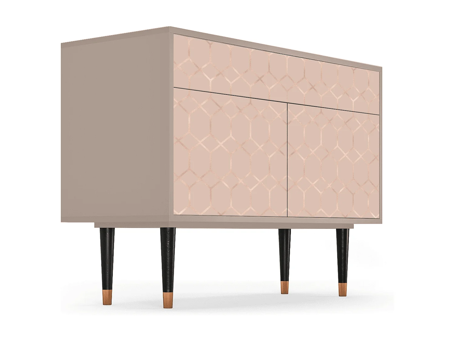 Kredens - 115x85x48 cm - BS4 - Rose Honeycomb, Latte