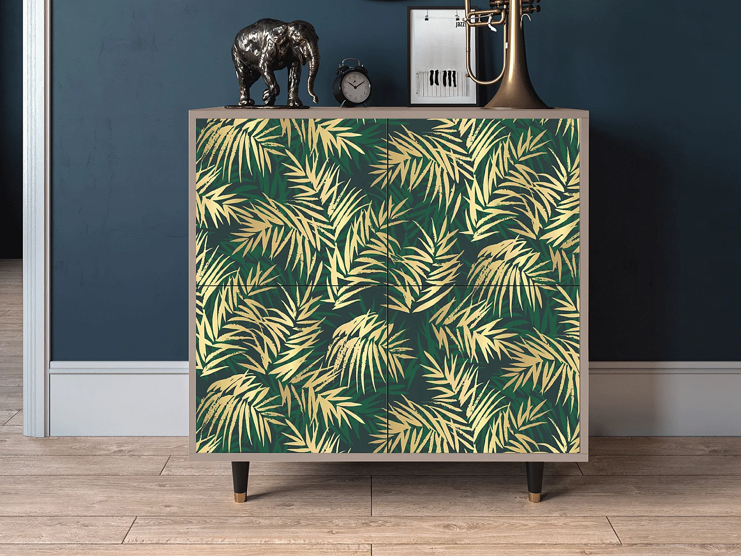 Credenza - 94x96x48 cm - BS3 - Sunny Palm Tree, Latte