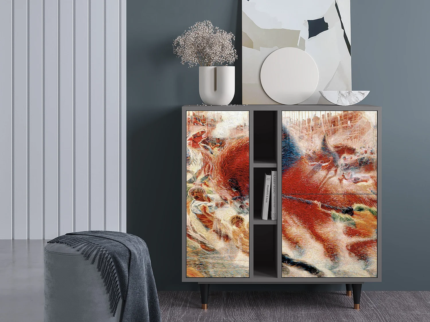 Sideboard - 94х96х41 cm - BS5 - The City Rises, Grau