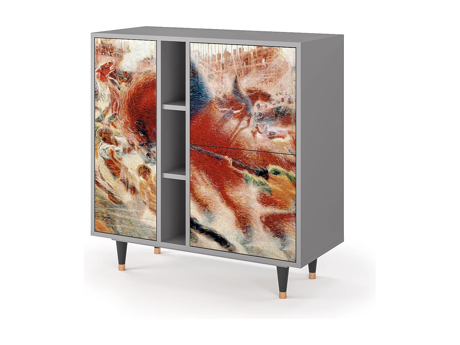 Sideboard - 94х96х41 cm - BS5 - The City Rises, Grau