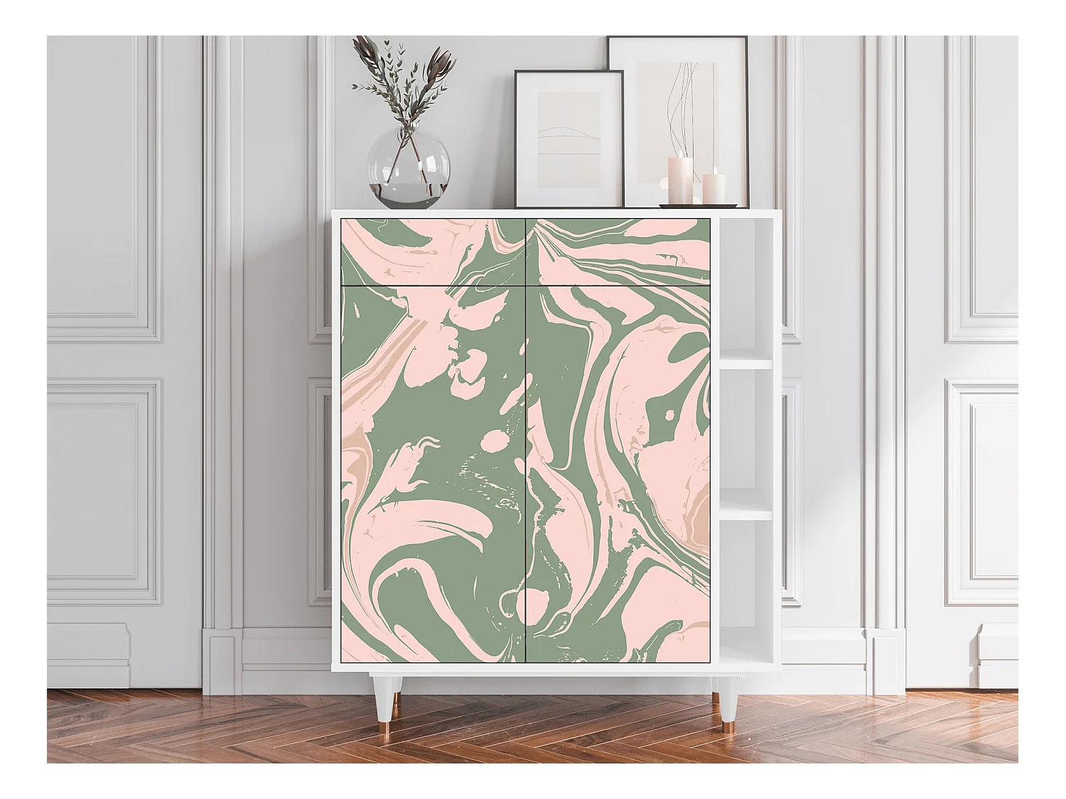 Credenza - 96х110х41 cm - BS6 - Aquarelle, Bianco