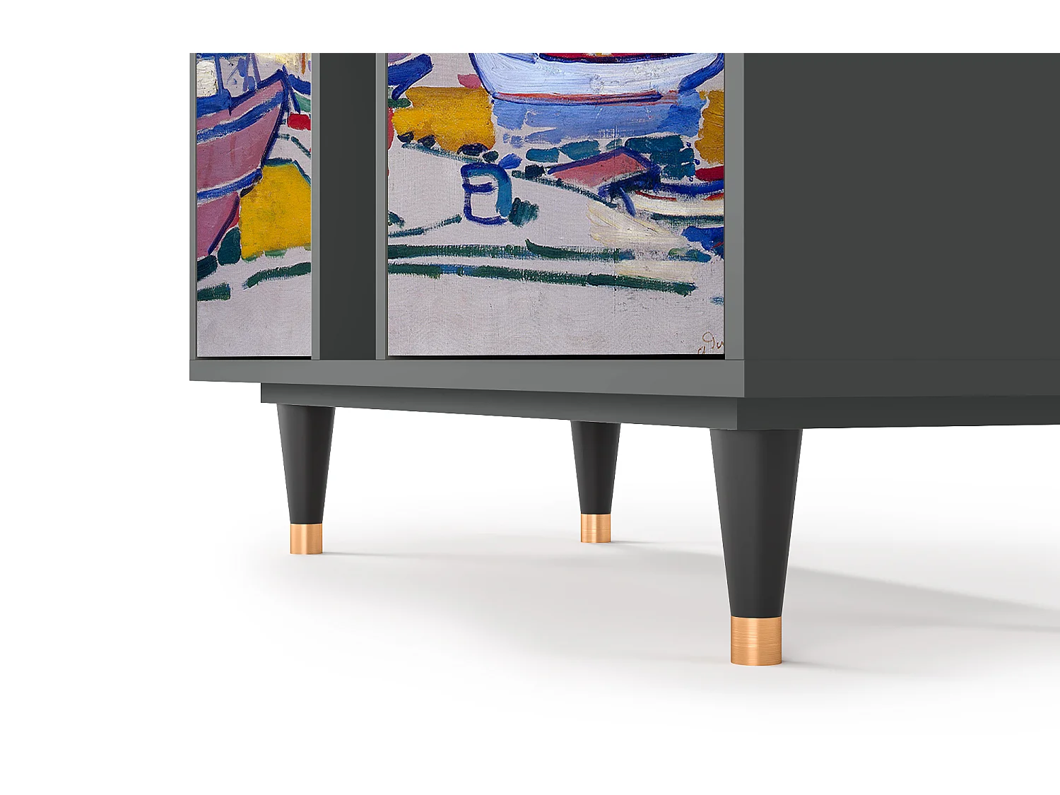 Kredens - 94х96х41 cm - BS5 - The Port of Collioure , Antracyt