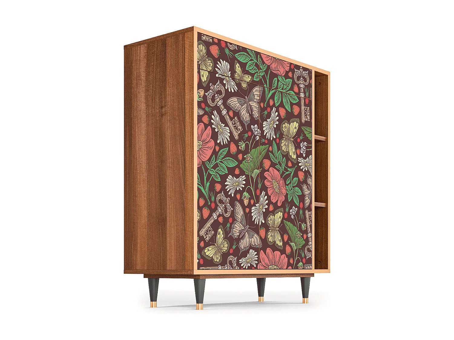 Buffet - 96х110х41 cm - BS6 - Alice in Wonderland, Noyer