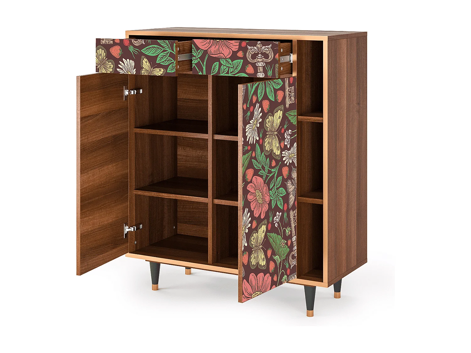 Buffet - 96х110х41 cm - BS6 - Alice in Wonderland, Noyer