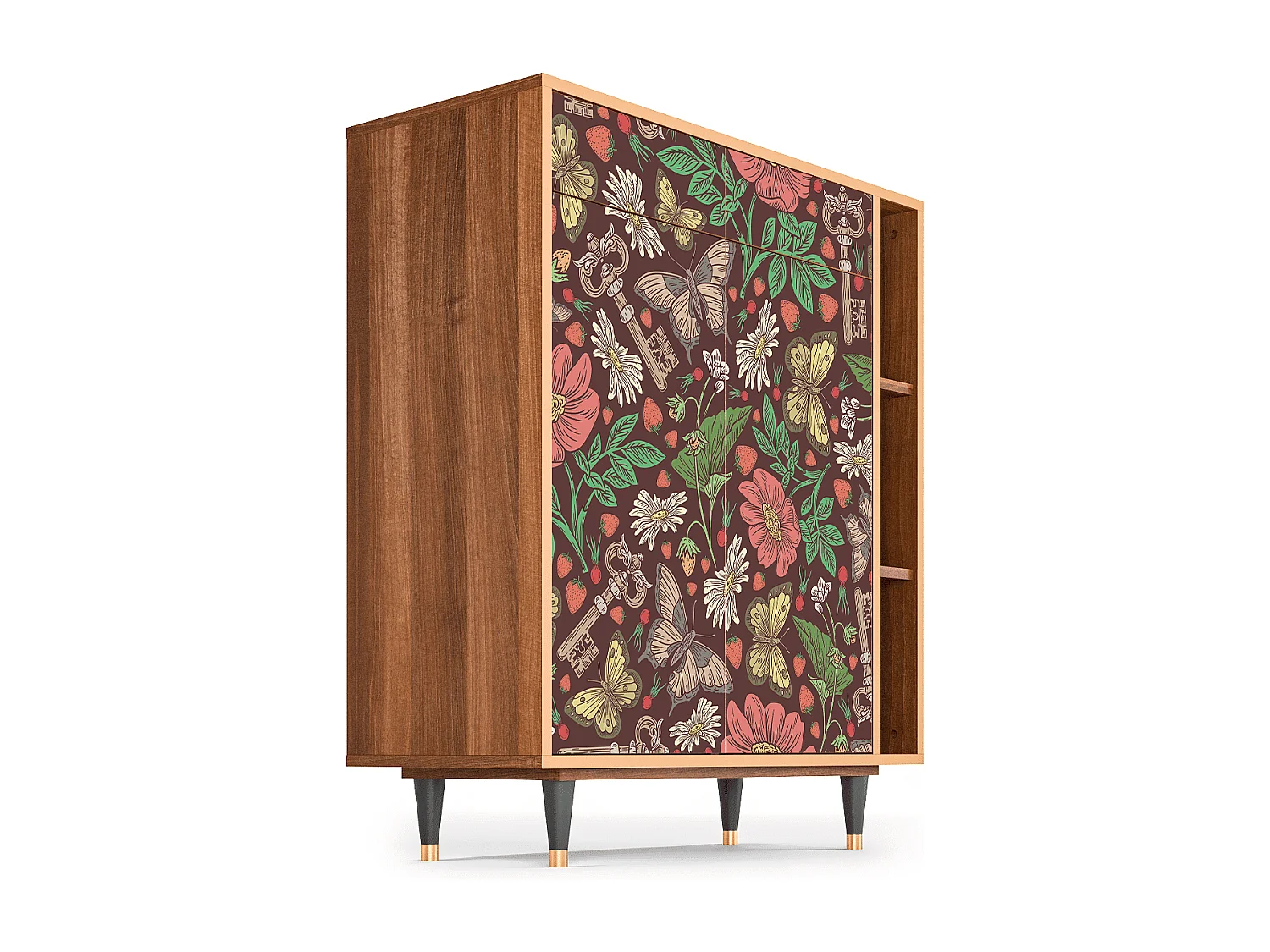 Buffet - 96х110х41 cm - BS6 - Alice in Wonderland, Noyer