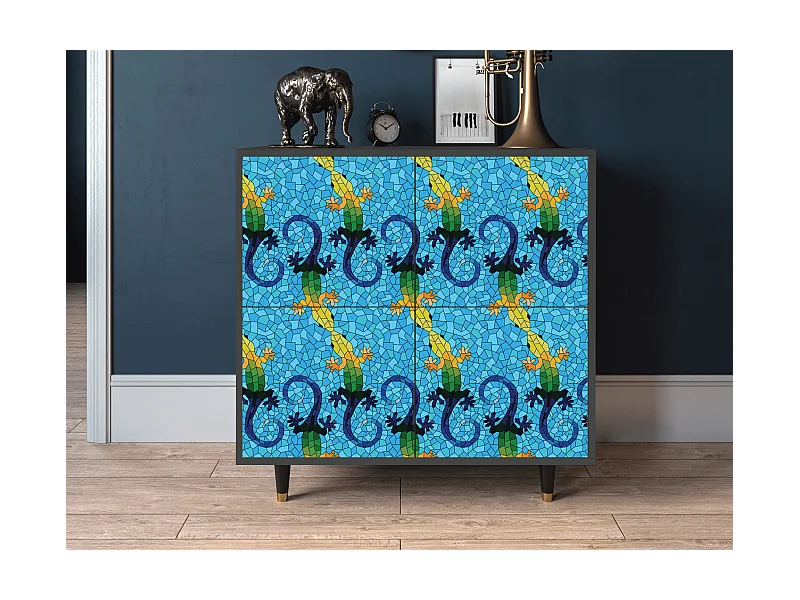 Sideboard - 94x96x48 cm - BS3 - Gaudi's Lizard, Anthrazit