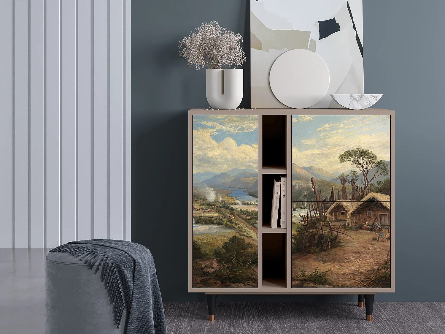 Credenza - 94х96х41 cm - BS5 - View Across the Plains , Latte