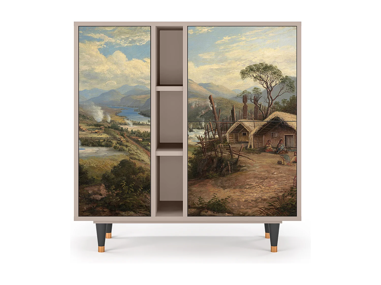 Credenza - 94х96х41 cm - BS5 - View Across the Plains , Latte