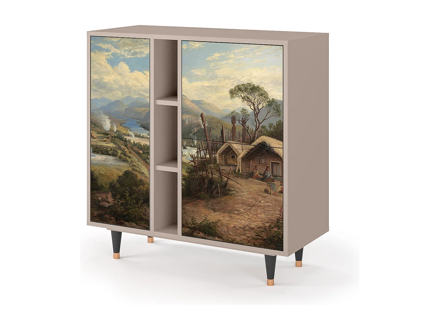 Credenza - 94х96х41 cm - BS5 - View Across the Plains , Latte
