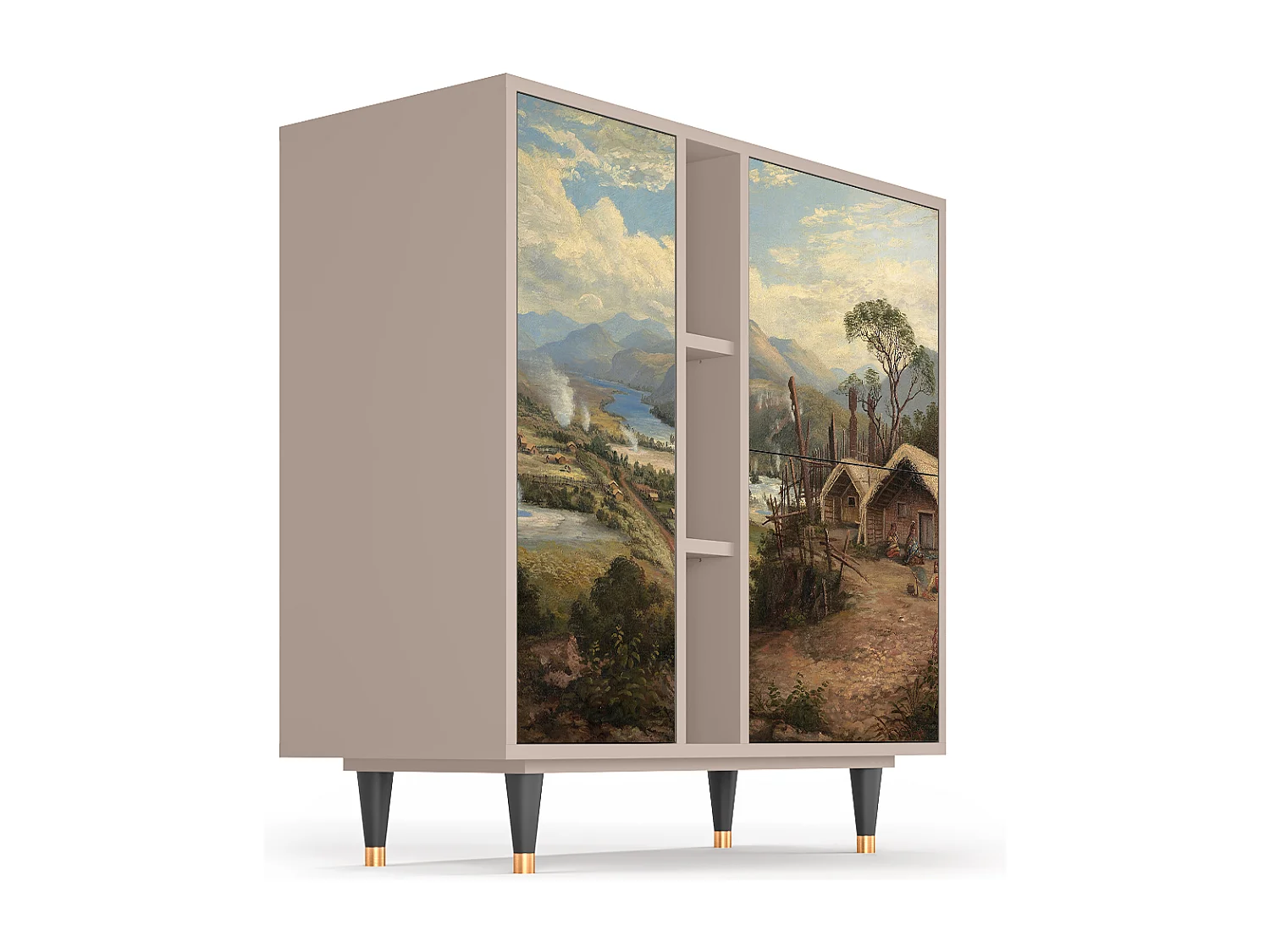 Credenza - 94х96х41 cm - BS5 - View Across the Plains , Latte