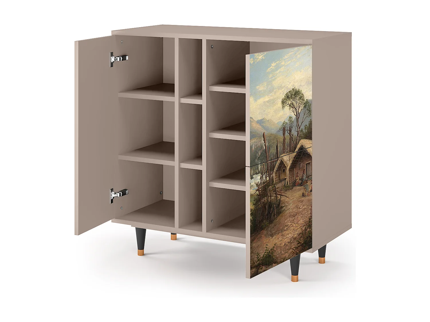 Credenza - 94х96х41 cm - BS5 - View Across the Plains , Latte