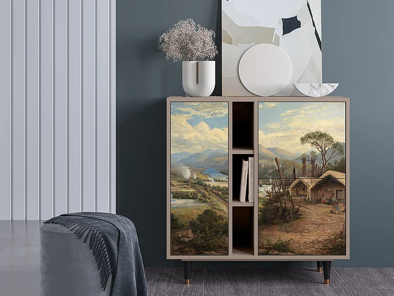 Credenza - 94х96х41 cm - BS5 - View Across the Plains , Latte