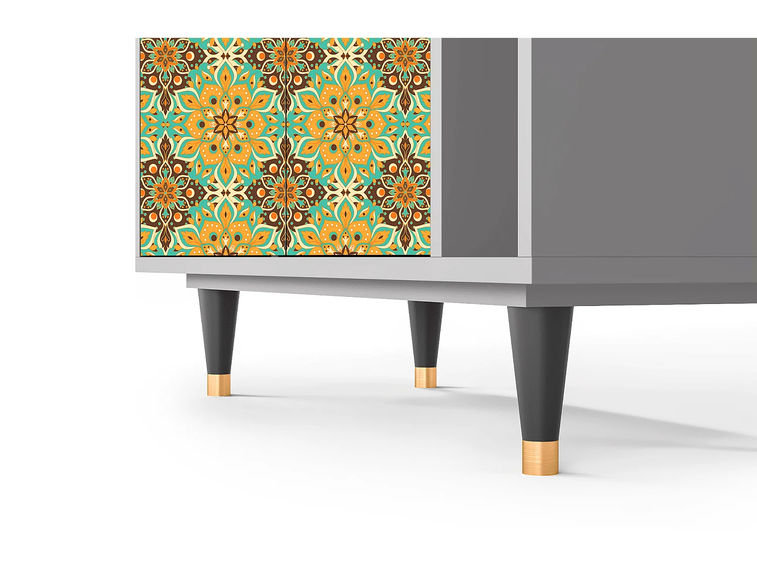 Kredens - 96х110х41 cm - BS6 - Indian Spices, Szary