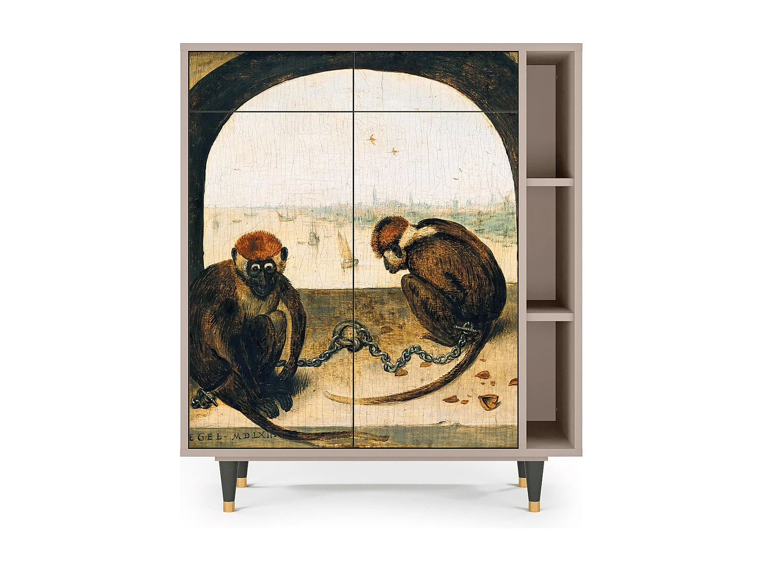Sideboard - 96х110х41 cm - BS6 - Two Monkeys, Latte