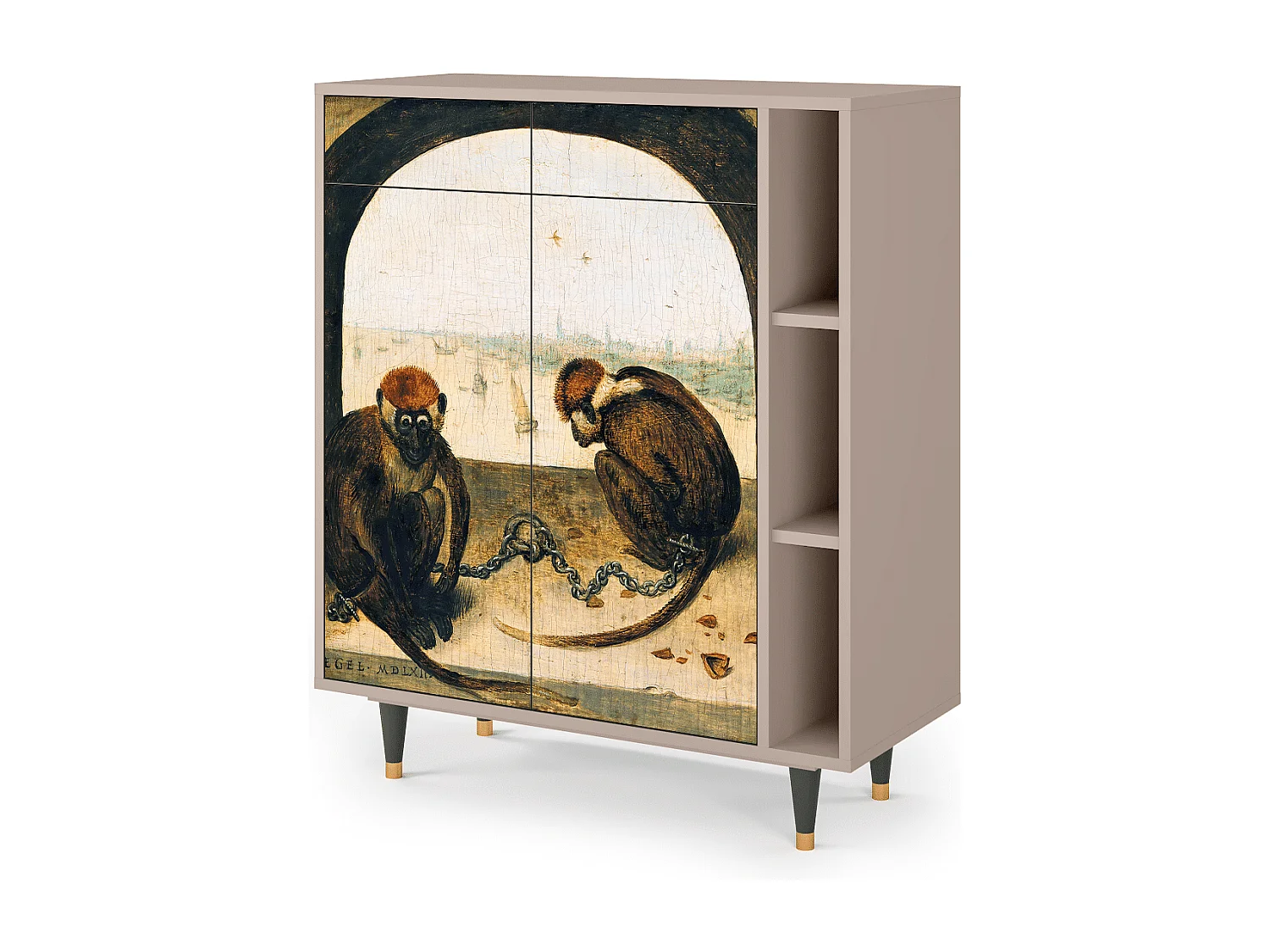 Sideboard - 96х110х41 cm - BS6 - Two Monkeys, Latte