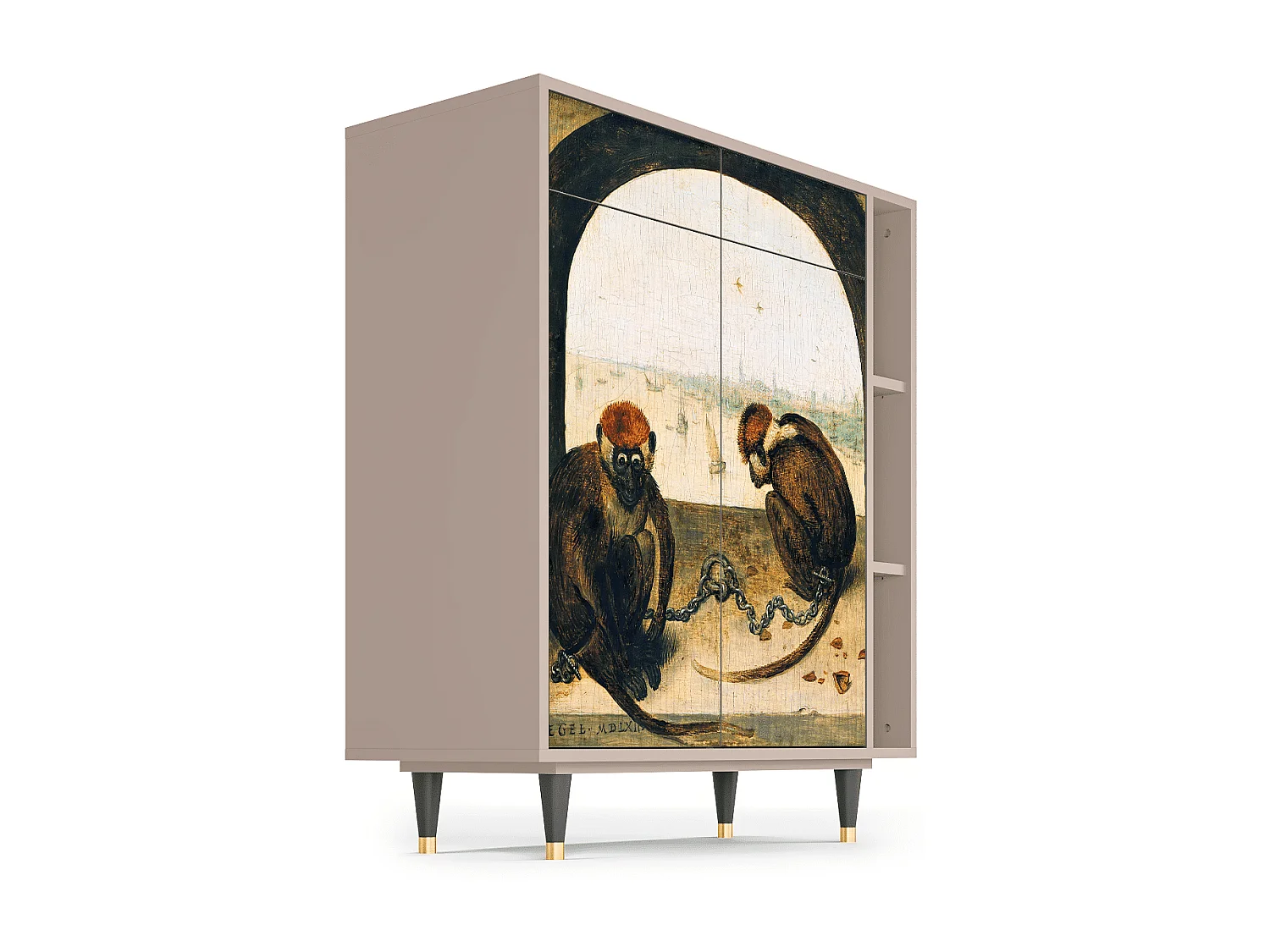Sideboard - 96х110х41 cm - BS6 - Two Monkeys, Latte