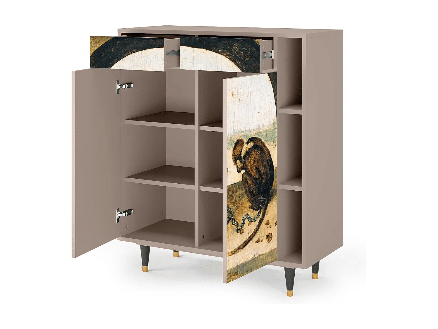 Sideboard - 96х110х41 cm - BS6 - Two Monkeys, Latte