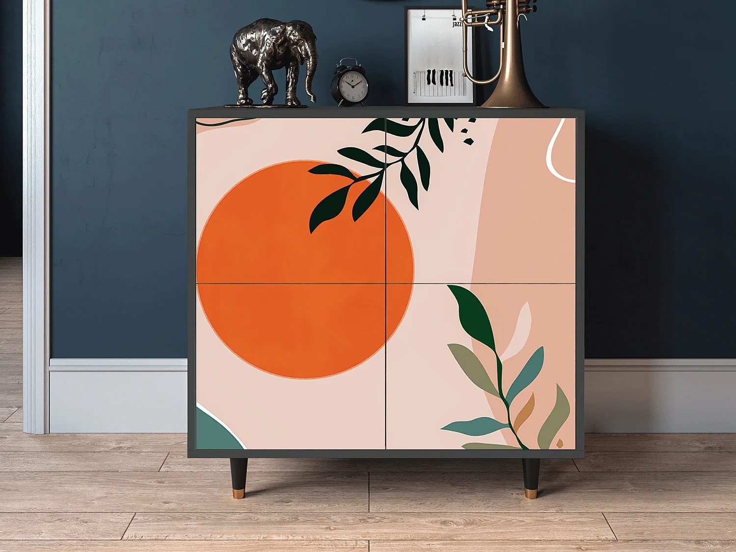 Kredens - 94x96x48 cm - BS3 - Artwork, Antracyt