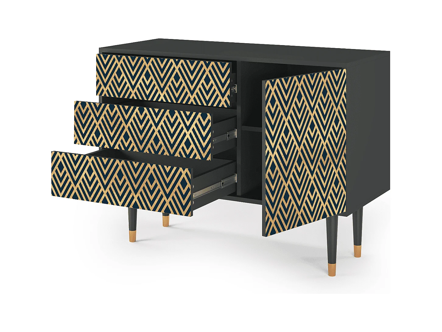 Buffet - 115х84х41 cm - S3 - Egypt Triangles, Anthracite