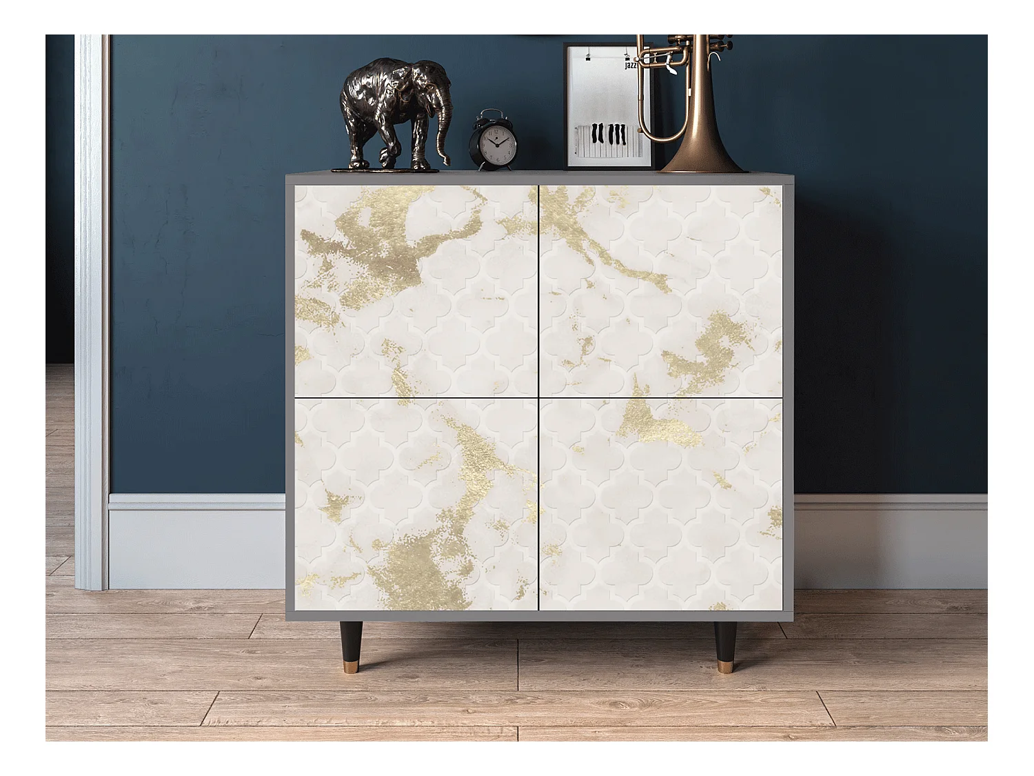Buffet - 94x96x48 cm - BS3 - Sahara desert, Gris