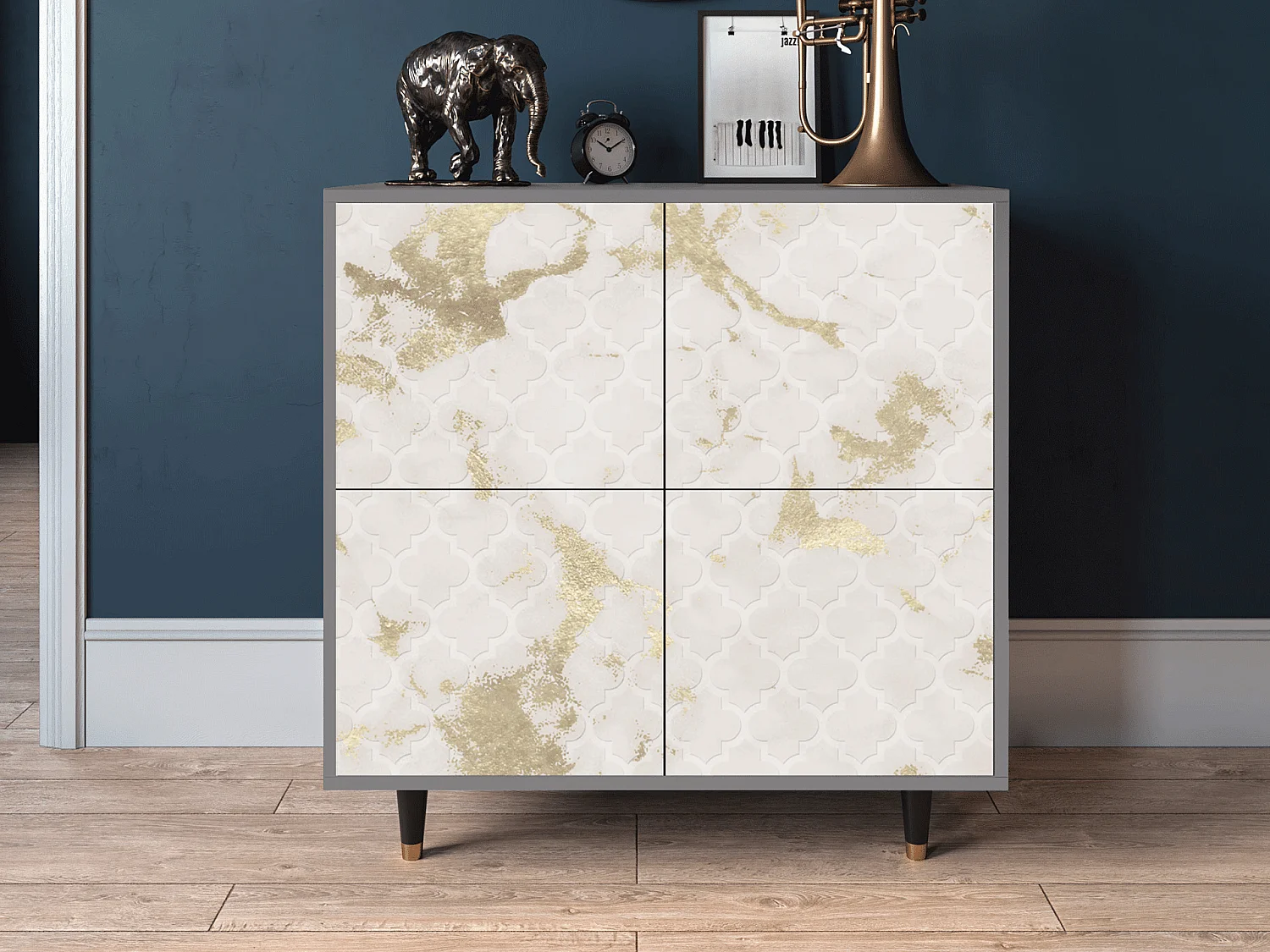 Credenza - 94x96x48 cm - BS3 - Sahara desert, Grigio