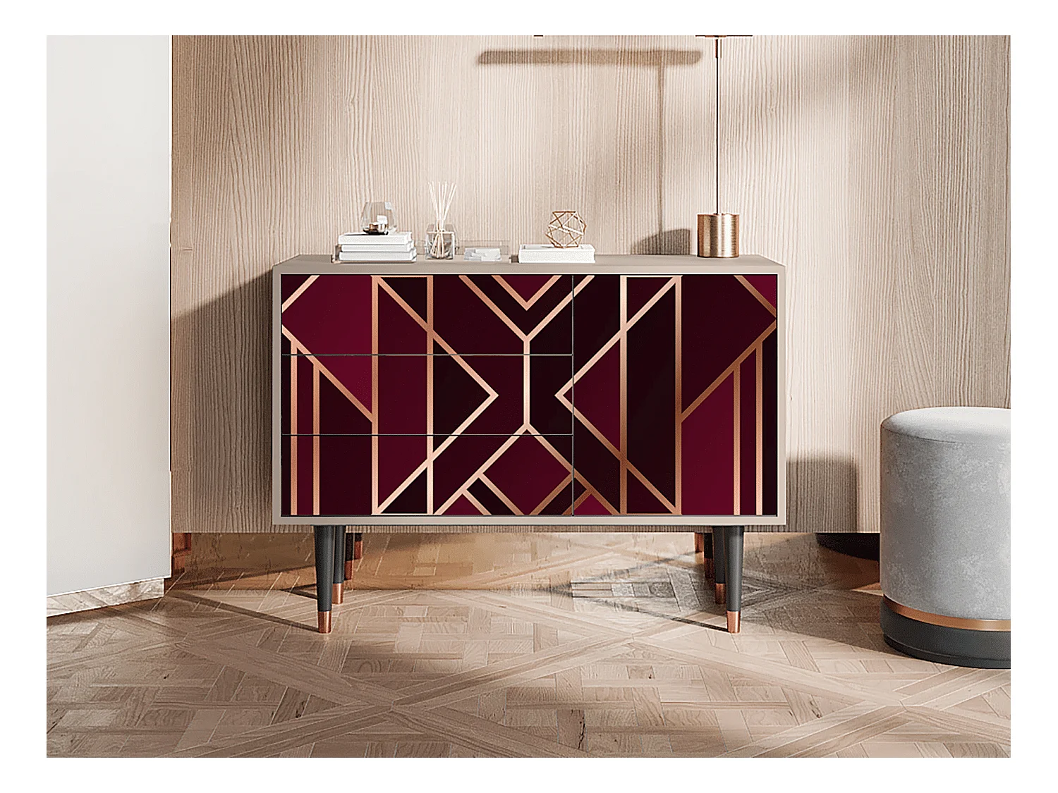 Credenza - 115х84х41 cm - S3 - Burgundy Jewelery, Latte