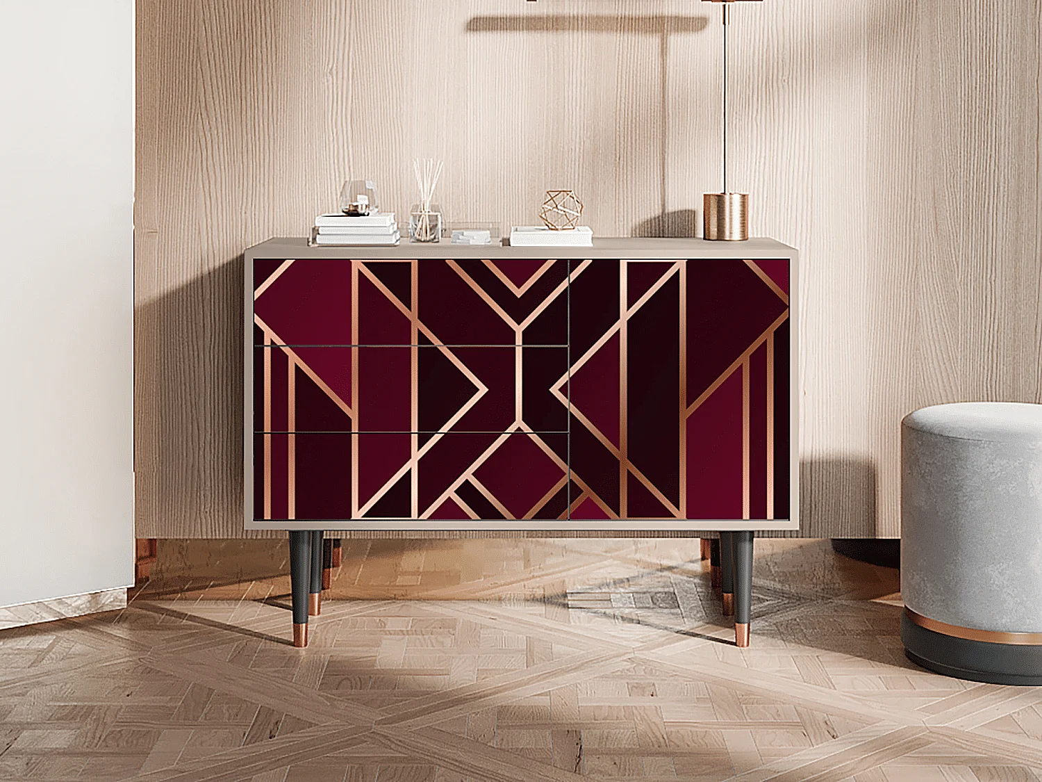 Credenza - 115х84х41 cm - S3 - Burgundy Jewelery, Latte
