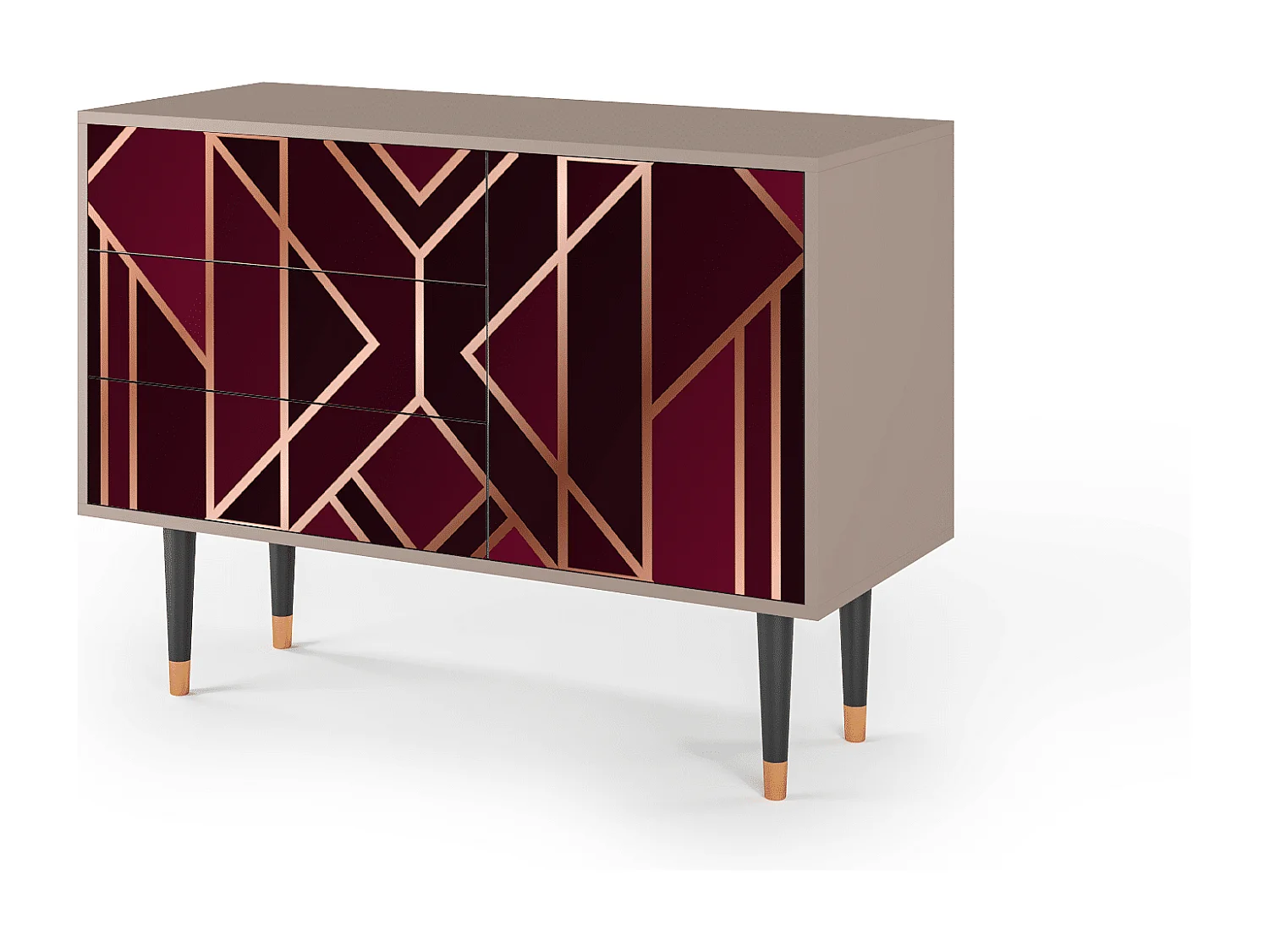 Credenza - 115х84х41 cm - S3 - Burgundy Jewelery, Latte