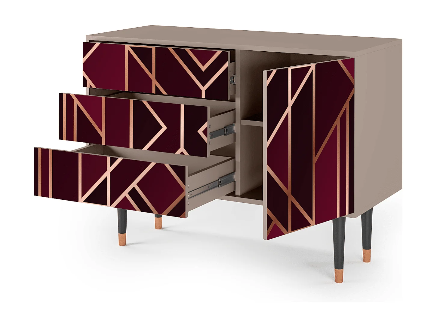 Credenza - 115х84х41 cm - S3 - Burgundy Jewelery, Latte