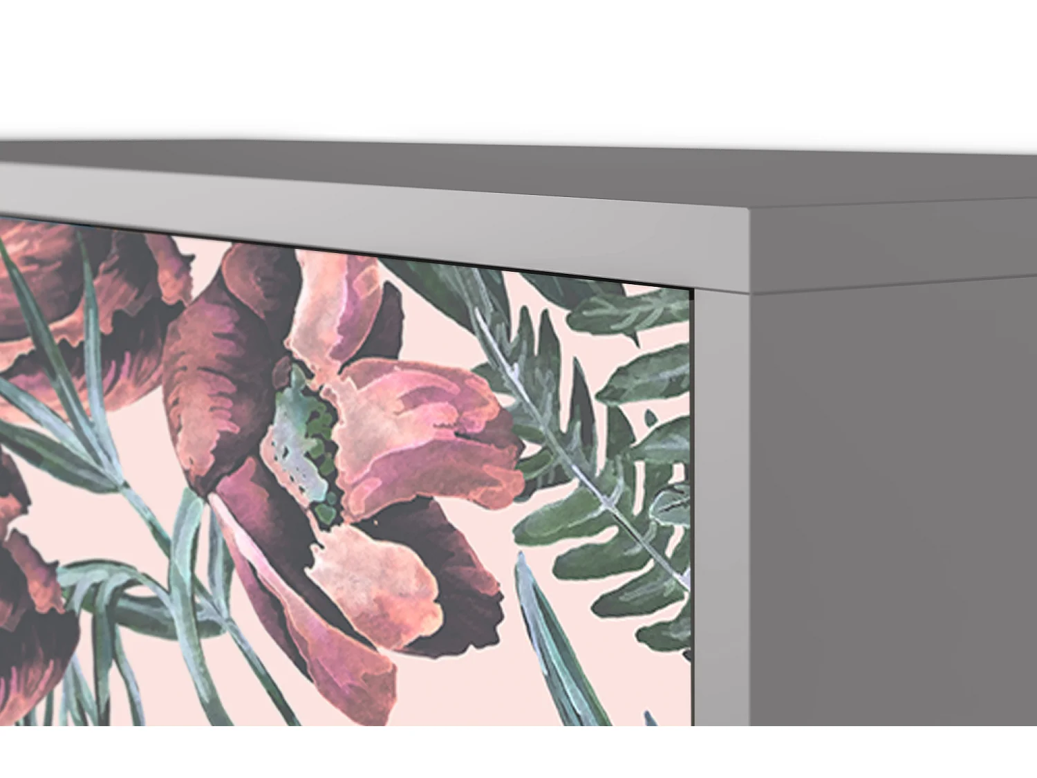 Aparador - 115х84х41 cm - S3 - Peach Peonies, Gris