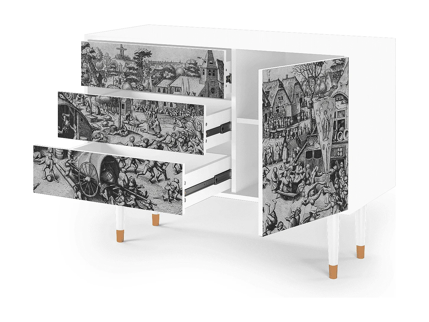 Aparador - 115х84х41 cm - S3 - The Festival of Saint, Blanco