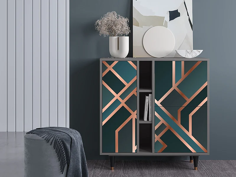 Aparador - 94х96х41 cm - BS5 - Bronze Crossroad, Gris