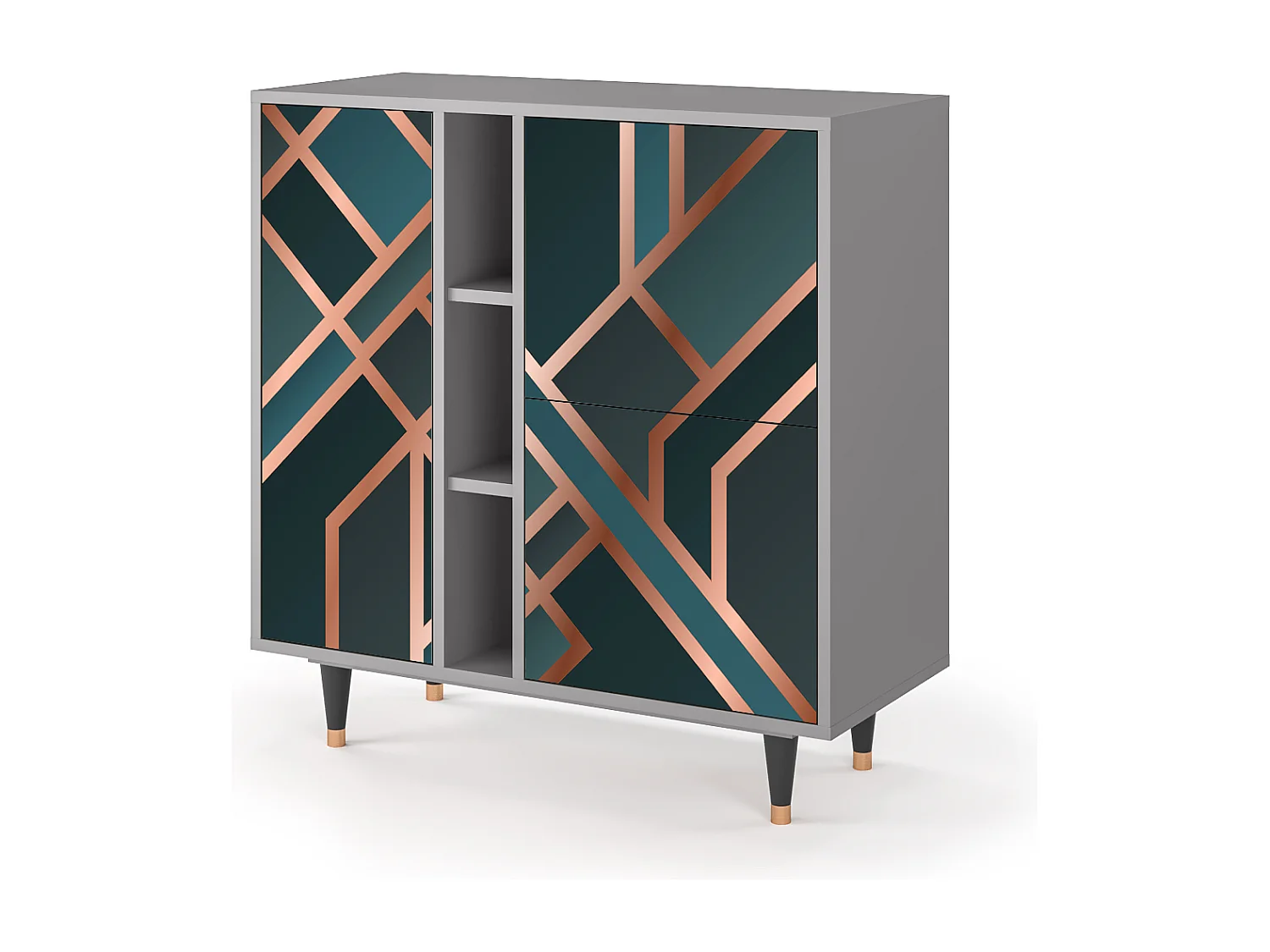 Dressoir - 94х96х41 cm - BS5 - Bronze Crossroad, Grijs